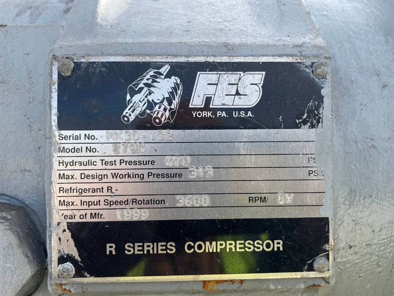 FES 270R Rotary Screw Compressor Package (FES 270R, 350 HP 460 V, FES Micro Control Panel)