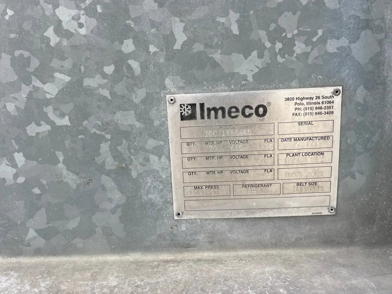 Imeco IDC-1880-40 Evaporative Condenser (470 Nominal Tons, 1-5 HP Motors,1 Tower Unit)