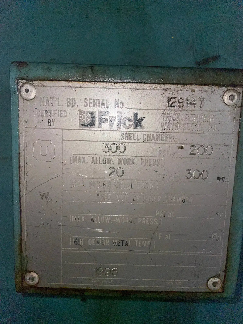 Frick RWBII 316S Rotary Screw Compressor Package (Frick TDSH283S, 200 HP 230/460 V, Micro Control Panel)