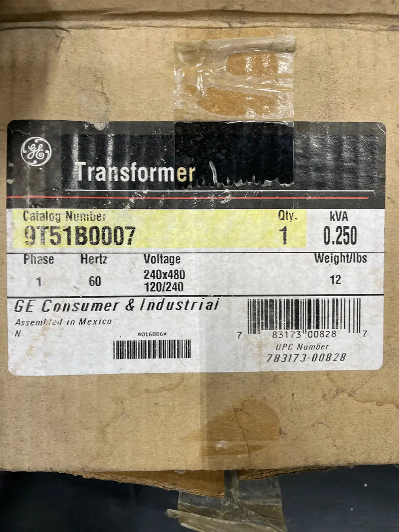 General Electric 9T51B0007 Transformer ( 0.25 kVA)
