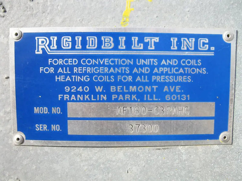 Rigidbilt Inc. AF160-63RAHG Ammonia Evaporator Coil 9.5 TR (Low Temperature)
