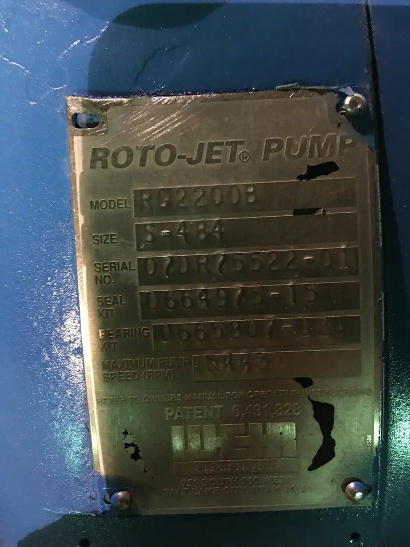 Roto RG22008 Vacuum Pump (200 HP, 400 GPM Max)