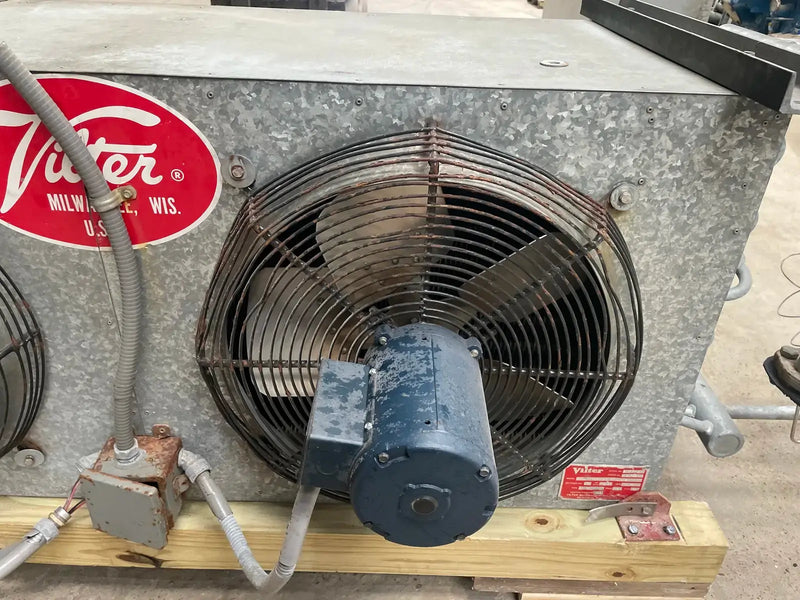 Vilter LPX 15 83 1/3 XA HGP Ammonia Evaporator Coil- 3 Fans (Low Temperature)