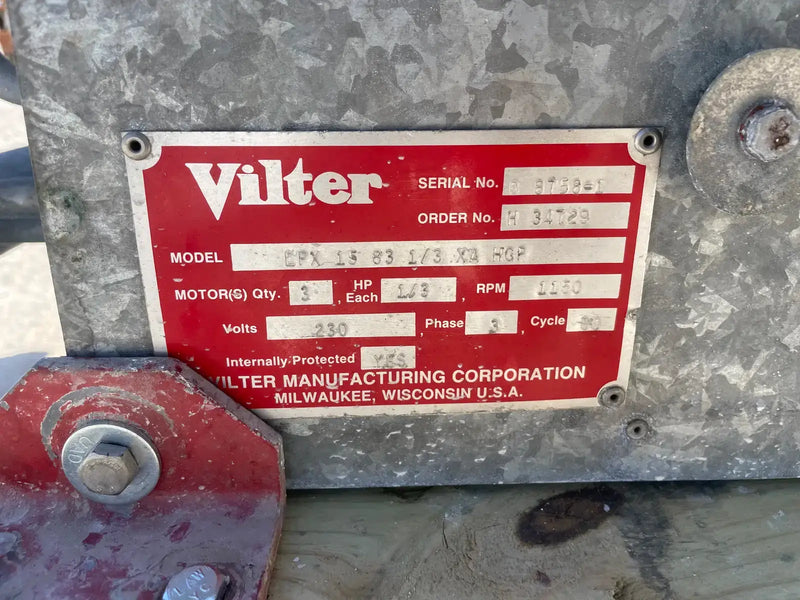 Vilter LPX-15 83 1/3 XA HGP Ammonia/Freon Evaporator Coil - 6.7 TR, 3 Fans (Low Temperature)