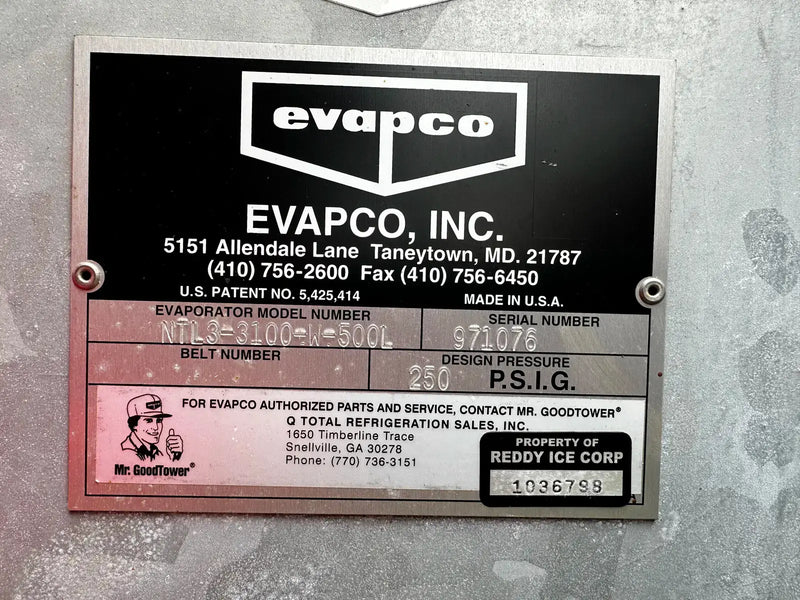 EVAPCO  NTL3-3100-W-500L Ammonia Evaporator Coil-  47.01 TR, 3 Fans (Low Temperature)
