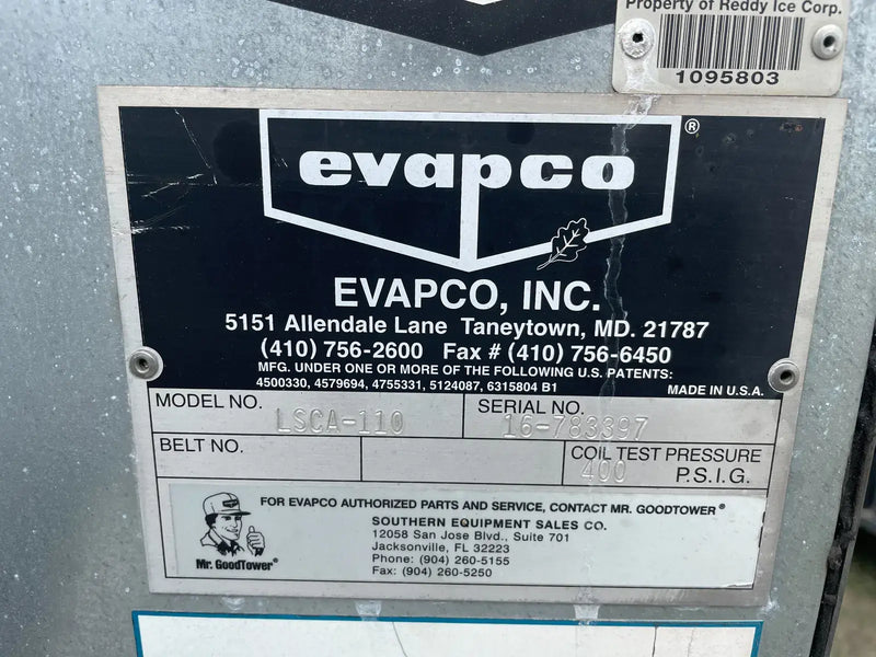Evapco LSCA-110 Evaporative Condenser ( 110 Nominal Tons, 2 Motors, 1 Tower Unit)