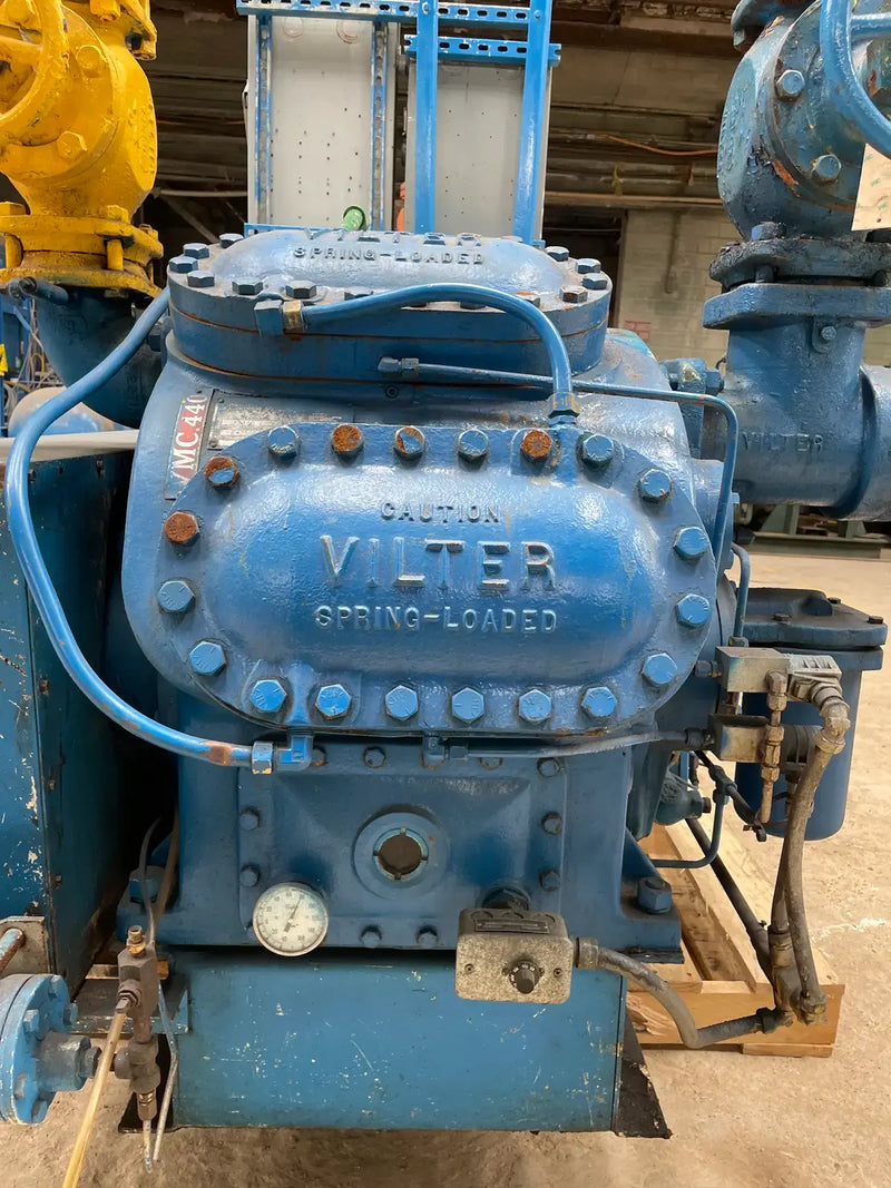 Vilter 448 8-Cylinder Reciprocating Compressor Package (125 HP, 460V, Belt Driven)