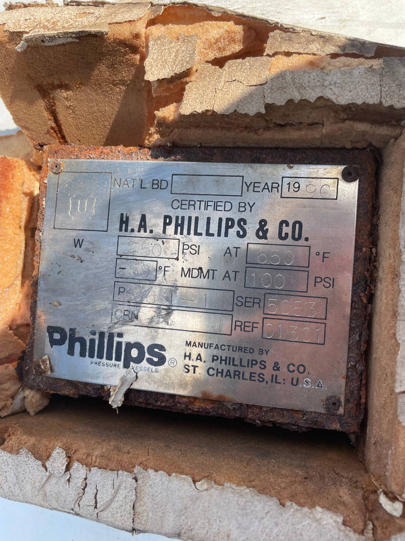 H.A. Phillips Co Vertical Ammonia Receiver ( 32in. X 150in. 505 Gallons)