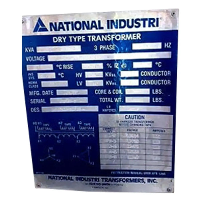 National Industries 2500 KVA Dry Type Transformer