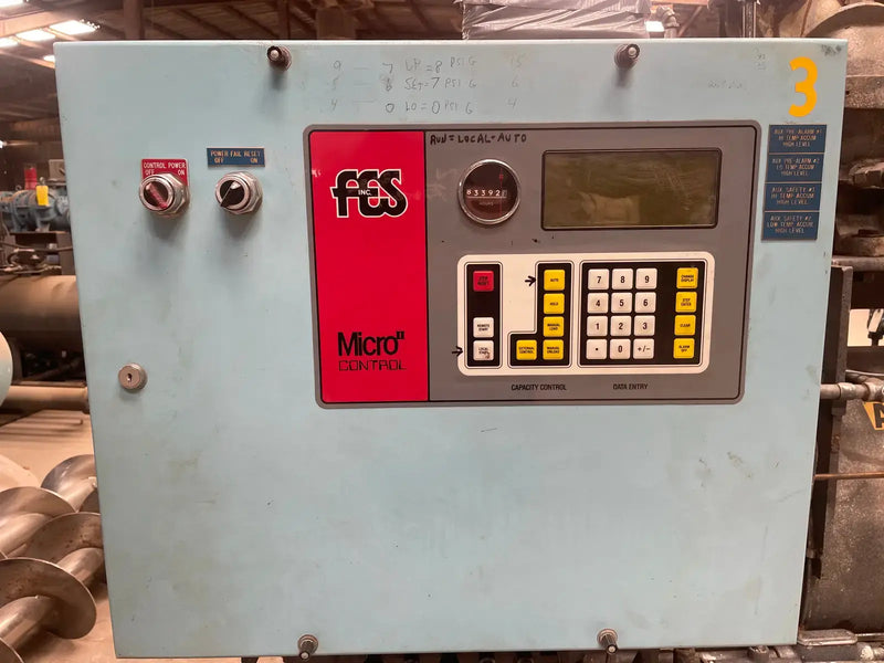 FES 225E Rotary Screw Compressor Package (Mycom 200MUD/5.8, 250 HP 230/460 V, FES Micro Control Panel)