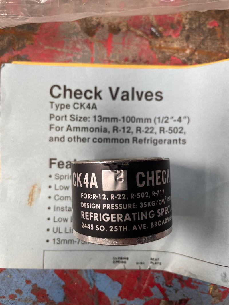 Parker CK4A-2 Check Valve (13 mm, 1/2")