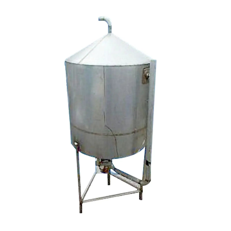 Stainless Steel Cone Bottom and Closed Top Mix Tank- 100 Gallon