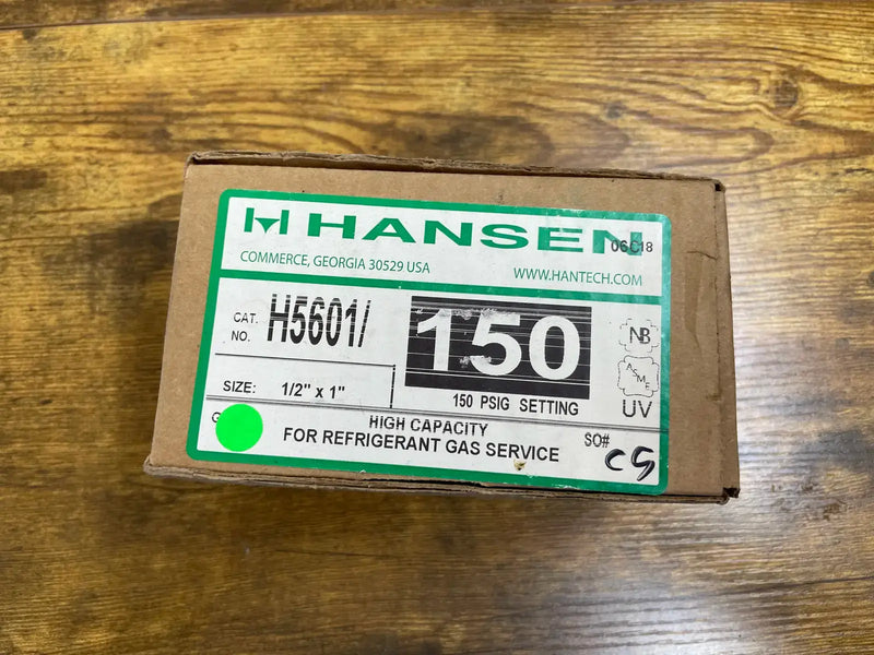 Hansen Refrigerant Pressure -Relief Valve (Ammonia, 150 PSIG)