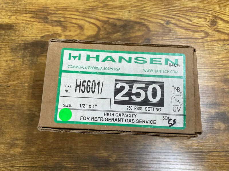 Hansen Refrigerant Pressure -Relief Valve (Ammonia, 250 PSIG)