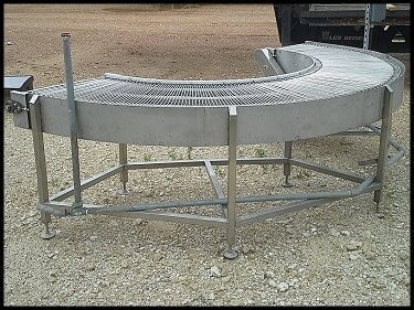 180 Degree Curved Stainless Steel Conveyor Not Specified 
