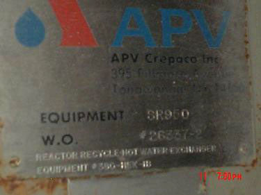 1994 APV Plate Heat Exchanger - 3,171 sq. ft. APV 