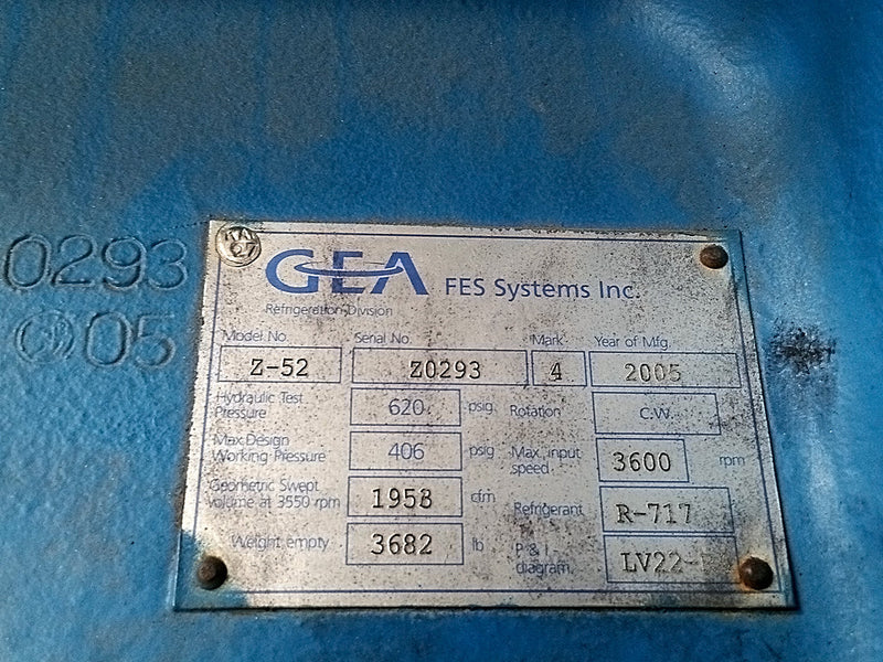 2005 GEA / FES 675-GL Rotary Screw Compressor Package – 800 HP GEA 