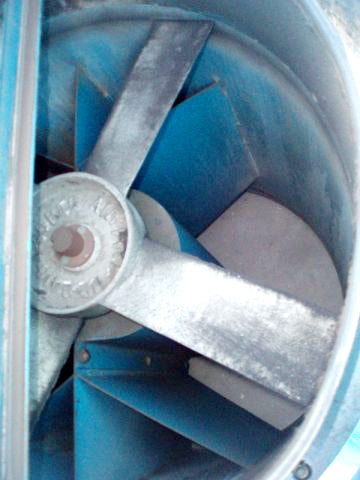 Airfoil Belt Drive Tube Axial Stack-Cap Roof Ventilator Airfoil Impellers Corporation 