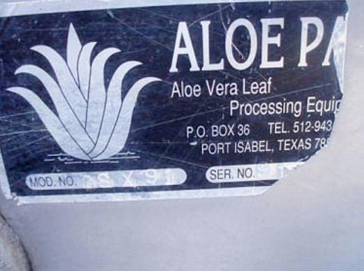 Aloe Vera Leaf Fillet Machine Not Specified 