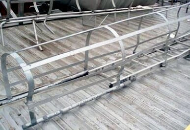 Aluminum Ladder with Galvanized Steel Safety Cage Not Specified 