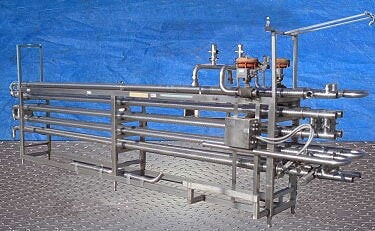 APV 316 Stainless Steel Triple Tube (3.5/3/2.5) Heat Exchanger-10 tubes APV 