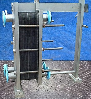 APV Crepaco Plate Heat Exchanger with Titanium and Stainless Steel Plates - 478 sq. ft. APV Crepaco 