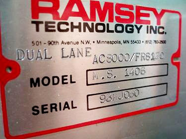 Autocheck 8000 Checkweigher and Metal Detector Line Ramsey Technology 
