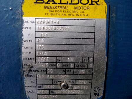 Baldor Electric Motor – 150 HP Baldor 