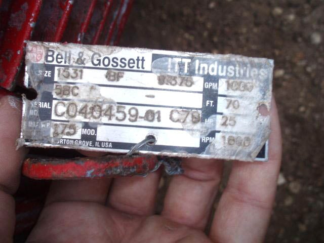 Bell & Gossett ITT Industries Centrifugal Pump Bell & Gossett 