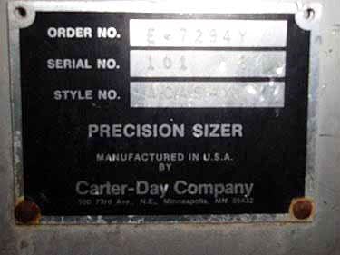 Carter-Day Company Precision Sizer Carter-Day Company 