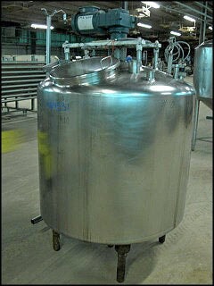 Cherry Burrell Dome-Top Stainless Steel Mix Tank – 300 Gallons Cherry-Burrell 