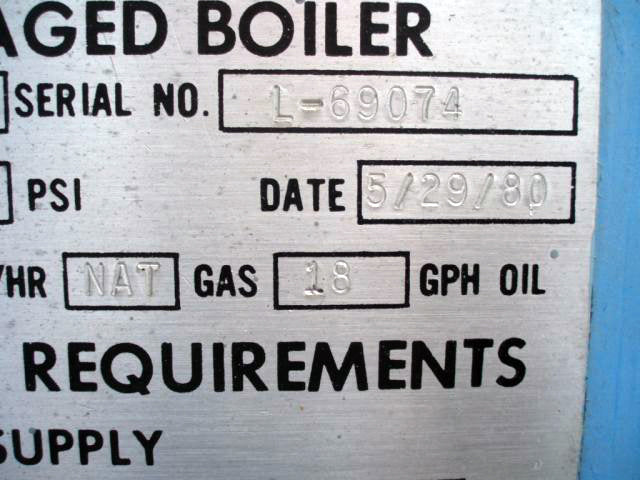 Cleaver Brooks CB-Packaged Firetube Hot Water Boiler- 60 HP Cleaver Brooks 
