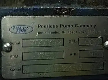 Peerless F1-1240A Centrifugal Pump (30 HP, 900 GPM Max)