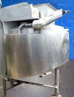 Dome-Top Sloped Bottom Jacketed Mix Tank-350 Gallon Not Specifie 
