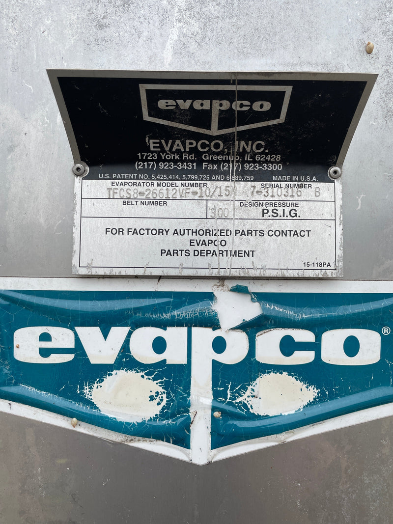 Evapco TFCS8-26612VF-10/15 Ammonia Evaporator Coil 107 TR 4 Fan (Low Temperature) Evapco 