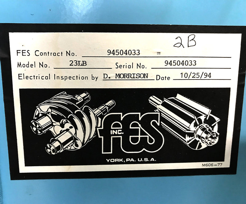 FES 23LB Rotary Screw Booster Compressor - 200 HP FES 