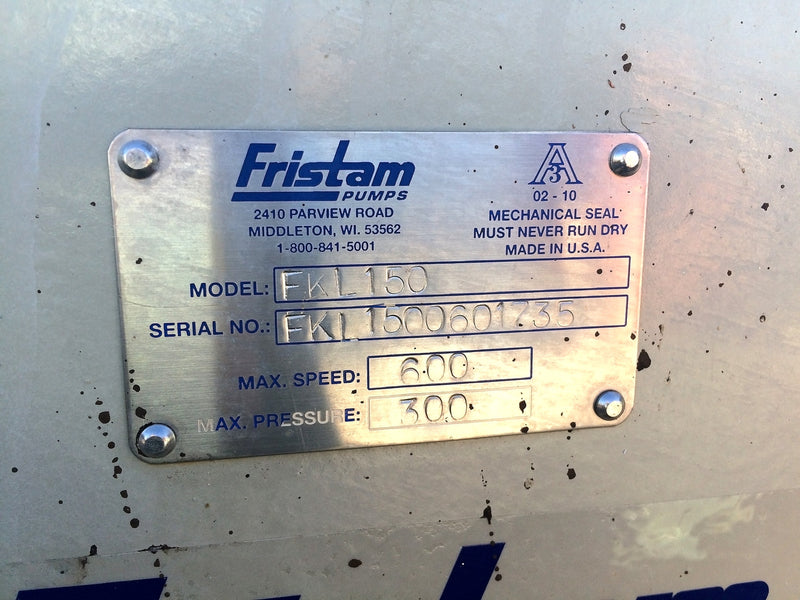 Fristam FKL-150 Positive Displacement Pump - 5 HP Fristam 