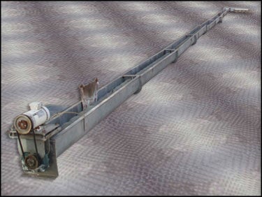 Galvanized Steel Screw Auger Conveyor – 9 in. Diameter Not Specified 