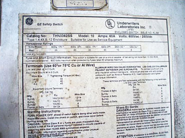 General Electric Heavy Duty Safety Switches- 60 Amp General Electric 