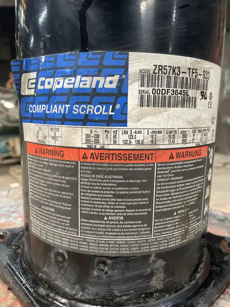 Copeland ZR57K3-TF5-930 Scroll Compressor