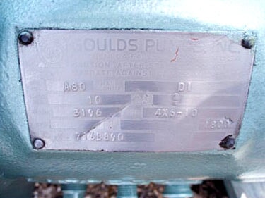 Goulds 3196 4x6x10 Centrifugal Pump Goulds 