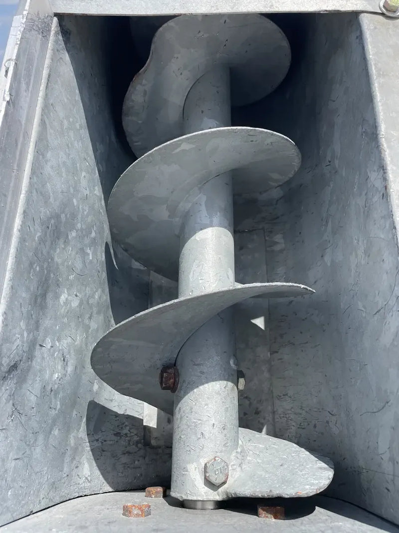 Vertical Incline Galvanized Steel Screw Auger Conveyor - 2 HP