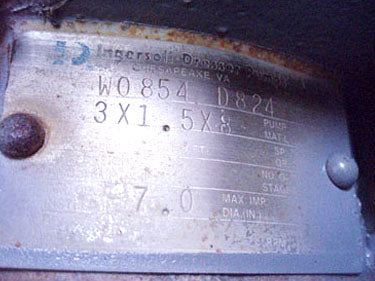 Ingersoll - Dresser D-824 Centrifugal Pump Ingersoll-Dresser 