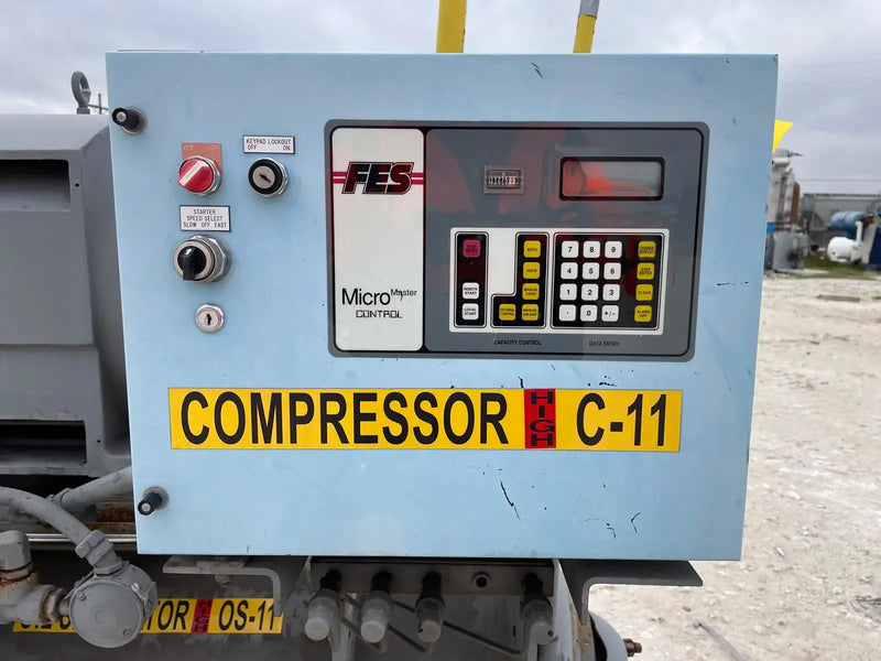 FES 12S Rotary Screw Compressor Package (FES 12S, 100 HP 230 V, Micro Control Panel)