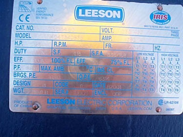 Leeson Electric Motor - 125 HP Leeson 