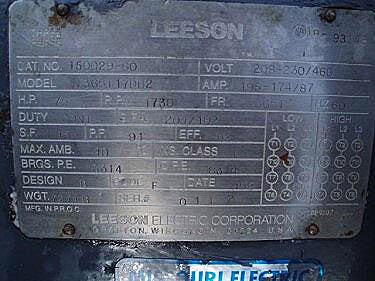 Leeson Electric Motor-75 HP Leeson 