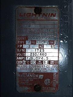 Lightnin SG-300 Side Entering Mixer Lightnin 