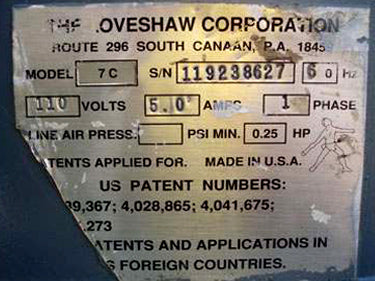 Loveshaw 7C Case Sealer Loveshaw Corporation 