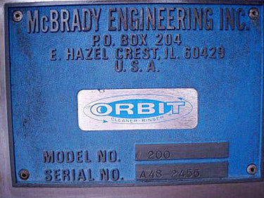 McBrady Orbit Cleaner-Rinser McBrady Engineering 