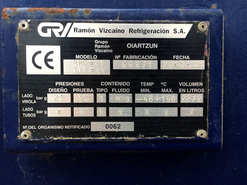 Mycom 250 Rotary Screw Compressor Package – 725 HP Ramon Vizcaino Refrigeracion 